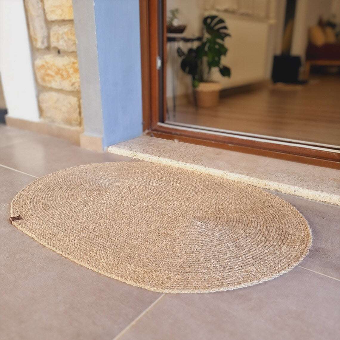 Jüt Paspas, Jüt Kapı Önü Paspası, Hasır Jüt Paspas, İskandinav Tarzı Paspas, Halı, Boho Paspas