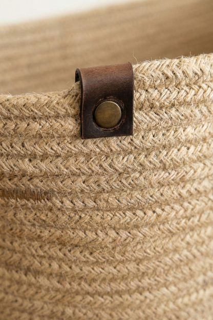 Jüt Hasır Oval Dekoratif Sepet, Çok Amaçlı Düzenleyici Jüt Sepet, Hasır Organizer Sepet